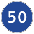 Дорожный знак 4.6 «Ограничение минимальной скорости» (металл 0,8 мм, III типоразмер: диаметр 900 мм, С/О пленка: тип А коммерческая)